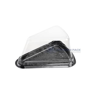 Chất lượng tốt nhất cấp thực phẩm nhựa Slice bánh bao bì thực phẩm đưa ra dùng một lần món tráng miệng container thực phẩm Slice bánh hộp với nắp - Product Image 4