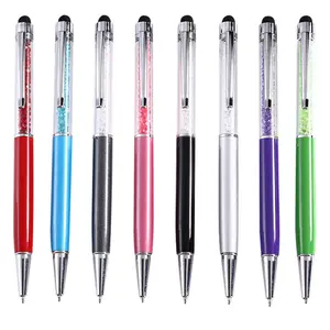 促销新款金属圆珠笔广告手写笔水晶笔圆珠笔礼品
