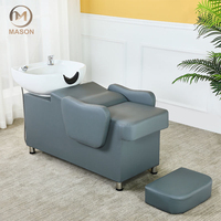 Professionnel Durable Design moderne Salon shampooing unité de lavage à contre-courant Station de lavage des cheveux inclinable évier en céramique tabouret réglable Spa