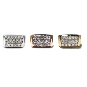 Bijoux fins en gros, brillants, de haute qualité, or blanc massif 18 carats, diamants véritables, classiques pour hommes, pour mariage, fiançailles, fête, anniversaire - Product Image 4
