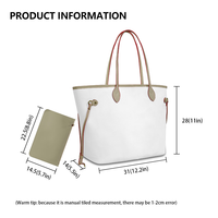 Sac fourre-tout de voyage en cuir PU imperméable pour femme, design îles du Pacifique, avec fermeture éclair, sac à bandoulière et portefeuille – Prix de gros usine