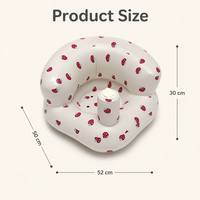 Siège de sol gonflable moderne pour bébé avec pompe à air intégrée, motif fraise, canapé portable pour nourrisson, idéal pour chambre et salon
