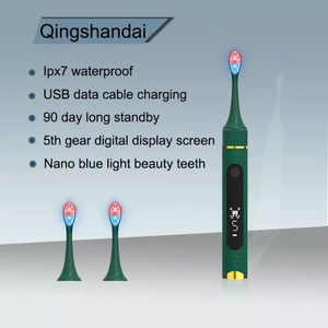 Rechargeable Ultrasonic Toothbrush Blue/Red Led Ultra Wireless Smart Sonic Toothbrush With LCD Display <b>Screen</b> - Product Image 6