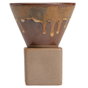 Tasse à expresso en céramique Offre Spéciale avec base tasse à entonnoir faite à la main tasse à thé en porcelaine café latte cappuccino pour la maison café hôtel utilisation - Product Image 5