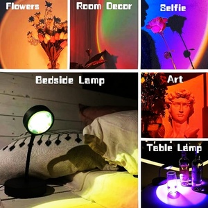 LED Smart APP RGB Color Phone App Control Sunset Lamp Rainbow Projector Light Background Wall Night Light - Product Image 4