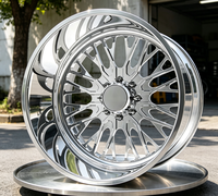 Jantes en alliage forgé chromé 2 pièces pour le marché secondaire, design multi-rayons, PCD CB personnalisé pour camionnettes, roues de modification tout-terrain