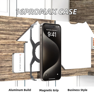 Strong Phone case Aluminum Magnetic Ring Shaped Case for <strong>IPhone14pro</strong> 16promax Business Design with 15pm Borderless Phonecase - Product Image 2