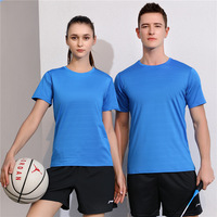 Camiseta Deportiva de Poliéster y Elastano para Hombre, Unisex, Corte Regular, Secado Rápido, Transpirable, Anti-Pilling, para Gimnasio, Verano y Actividades al Aire Libre
