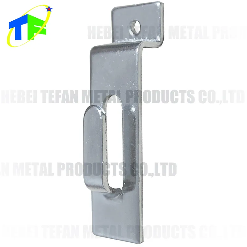 Custom OEM Zinc Plated Iron Metal Slotted Wall Control Pegboard Hooks
