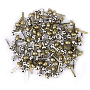 Clous à tête plate en métal à deux pattes, rivets percés, pointes, clous pour l'artisanat du cuir, <span class=keywords><strong>sac</strong></span> à main, fond de <span class=keywords><strong>sac</strong></span> à main, protection, réparation DIY - Product Image 4