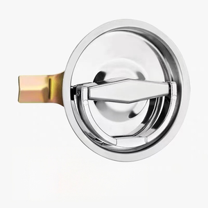 Serrure de boîte à incendie robuste en acier inoxydable, loquet de panneau d'hydrant d'incendie, remplacement de serrure ronde encastrée, serrure de boîte à incendie en acier inoxydable - Product Image 1