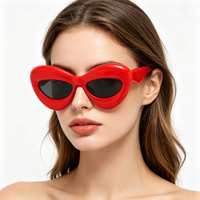 Lunettes de soleil œil de chat personnalisées, nouveau style, couleur bonbon, légères, protection UV, lunettes de soleil créatives personnalisées