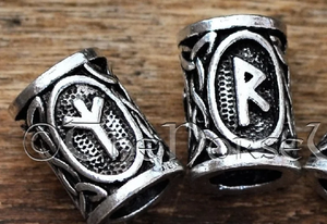 Cuentas de runas vikingas, collar con colgante de aleación de Zinc de Metal antiguo, acabado negro, barbas, <span class=keywords><strong>pelo</strong></span>, Talismán, joyería, colgantes de moda, dijes - Product Image 4