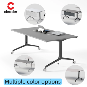Foldable Training <strong>Desk</strong> Modern Office Furniture Conference Table Meeting Room Office <strong>Desk</strong> for <strong>Space</strong> <strong>Saving</strong> School Office Computer - Product Image 4