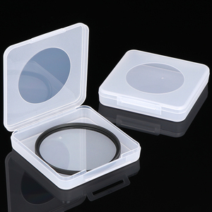 Étui de protection pour objectif transparent WEISHENG PP, forme carrée, 80x80x15mm, étui de rangement créatif en plastique pour filtre UV <span class=keywords><strong>CPL</strong></span> ND - Product Image 1