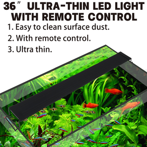 Lampu Akuarium LED yang Dapat Diperpanjang dengan Remote, Spektrum Penuh RGB, Lampu Tangki Ikan, Pencahayaan Dapat Diredupkan untuk Akuarium Air Tawar Berikat Tanaman - Product Image 6