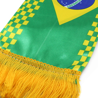 Werbung Brasilien Alle Länder Nationalfeier Fußballventilator Elasthan/Satin/Acrylhülse Fußball individuelles Design gestrickter Schal