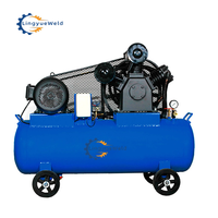 LINGYUE 150L Compresseur d'air à piston haute pression portable et silencieux 380V Moteur Lubrification du moteur Composant du noyau refroidi par air