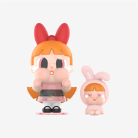 Popmart-Figurines Crybaby Powerpuff pour filles, figurines aveugles en peluche avec visage en vinyle, jouets à collectionner
