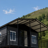 Maison préfabriquée moderne, compacte, pliable et extensible, type conteneur, 3 chambres avec salle de bain