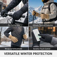 Gants thermiques d'extérieur personnalisés avec logo, antidérapants, pour la randonnée, le cyclisme et les sports d'hiver