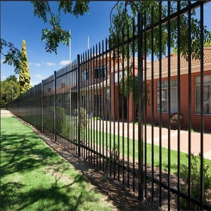El mejor precio, valla superior de pared de hierro forjado negro, puertas de entrada bidireccionales de fácil montaje, vallas y puertas de hierro <span class=keywords><strong>para</strong></span> exteriores - Product Image 6