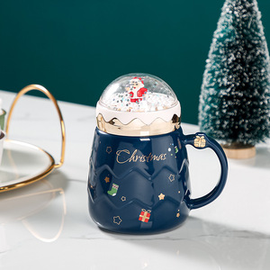 Redeco New Arrival Craftsman <b>Large</b> Capacity Water Santa Cup With Lid Mug Coffee Ceramic Christmas Mugs for Home <b>Gifts</b> - Product Image 5