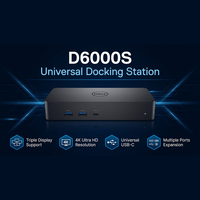 Station d'accueil USB-C DisplayLink D6000S, alimentation 130W, prise en charge double 4K 60Hz, 3 moniteurs