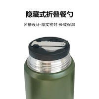 Récipient alimentaire isolé en acier inoxydable 304 Boîte à bento portable avec cuillère Pot à lunch sous vide de conception moderne pour les déplacements au bureau