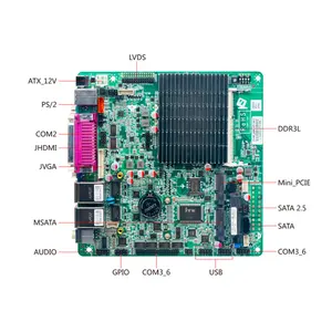 Máy tính bảng duy nhất Linux giá rẻ Mini ITX Ubuntu HD đồ họa VGA HD LVDS J1900 Mini ITX Bo mạch chủ