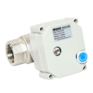 Miniature Electric Ball Valve Nickel Plated Copper Threaded 1 In Water And Air Control Switch Type DN20 - Product Image 3