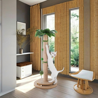 Structure d'escalade pour chat d'intérieur personnalisée en gros, avec jouet pour chat, structure en bois à gratter enroulée de corde de sisal naturelle, pour arbres à chatons