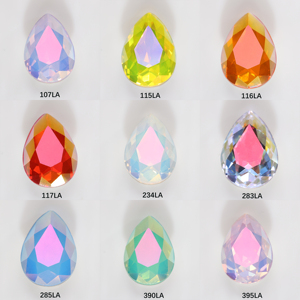 Venta caliente de alta calidad K9 Placa de proteína de vidrio <span class=keywords><strong>LA</strong></span> <span class=keywords><strong>serie</strong></span> corte de pera suelta Pointback Crystal Rhinestone para <span class=keywords><strong>la</strong></span> fabricación de joyas - Product Image 2
