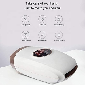 Pemijat Tangan Elektrik Tanpa Kabel, Alat Pemijat Tangan Telapak Tangan, Pemijat Terapi Titik Tekanan 6 Level, dengan Kompresi dan Panas - Product Image 4