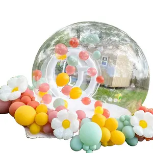 批发户外气球派对创意商业透明圆顶帐篷充气泡泡照片亭