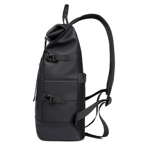 Lightweight Luxury Business Laptop <strong>Backpack</strong> Expandable Blue <strong>Roll</strong> Top with Polyester Linen Waterproof and Multipurpose - Product Image 2