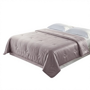 Couette rafraîchissante légère de qualité supérieure, gris argenté, pour l'été, lavable, pour l'hôtellerie - Product Image 1