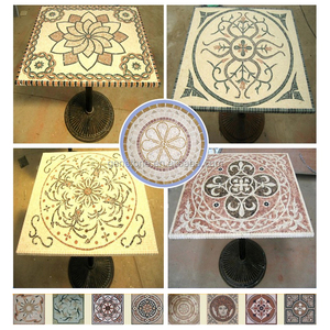 Medallion Tile <strong>Round</strong> <strong>Mosaic</strong> Marble <strong>Table</strong> Top - Product Image 5