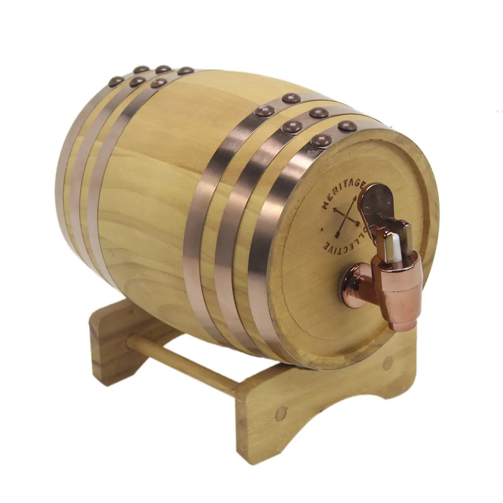 Barril dispensador de whisky de madera en miniatura, barril de cerveza, cubos y barril de ron