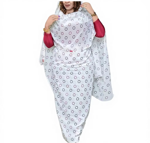 Factory Wholesale Combed Woven Cotton Voile <b>Fabric</b> Breathable Sudanese Thobe Dress Women High Quality Digital Print <b>Medium</b> - Product Image 1