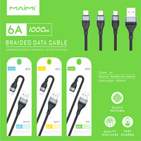Kabel Data Pengisian Daya Super Maimi X57 Fishtail Nylon Braided 5A - Kabel Data Ponsel Micro USB Standar Micro PVC Tembaga Murni