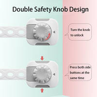 Serrures pour bébé Armoire de sécurité pour enfants Épreuvage Sûr rapide et facile 3M Adhésif Cabinet Tiroir Loquets de porte Sans vis Aimants