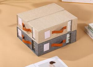 Juego de Cuatro Cajas de Almacenamiento Plegables Modernas y Duraderas de Tela Oxford con Doble Asa para Dormitorio, Baño y Sala de Estar - Product Image 5