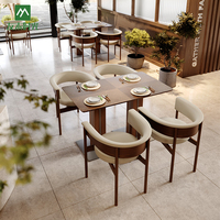 Ensemble Chaise et Table de Salle à Manger en Bois Massif, Design Moderne et Luxe, pour Restaurant Commercial, Hôtel ou Café – Caractéristique Durable