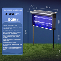 Lámpara Antimosquitos Ultravioleta de la Mejor Calidad, Segura, Impermeable y con Energía Solar, Adecuada para Patios, Jardines y Granjas
