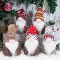 Décoration de gnomes de Noël sans visage debout poupée elfe en peluche jouet suspendu jouet cadeau jouet