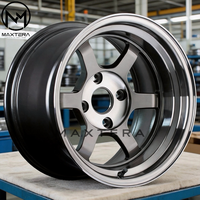 Rines de Aleación Maxtera Forged Custom TE37 Estilo VPRO para Autos de Pasajeros BMW, Porsche, VW, Civic, 370Z, GT-R, Supra, Camaro, Corvette