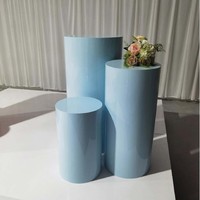 Socle de présentation carré en acrylique blanc, décorations de mariage