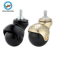Roulettes à billes en plastique 8x38mm robustes pour chaise pivotante, rotation à 360 degrés, fournitures pour mobilier de bureau et de maison
