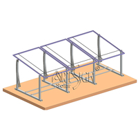 Support de panneaux solaires universel en aluminium réglable pour montage au sol 10 ° -45 °   Support de montage solaire pour structure de support photovoltaïque